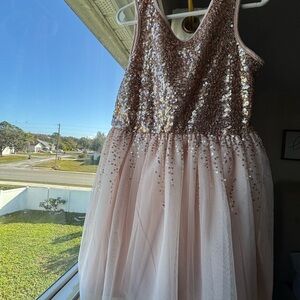 Sparkling Pink Sequin Kids Dress